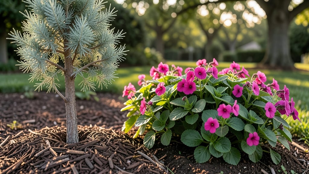 Impatiens Around Trees: Year-Round Color Without Deadheading Drama