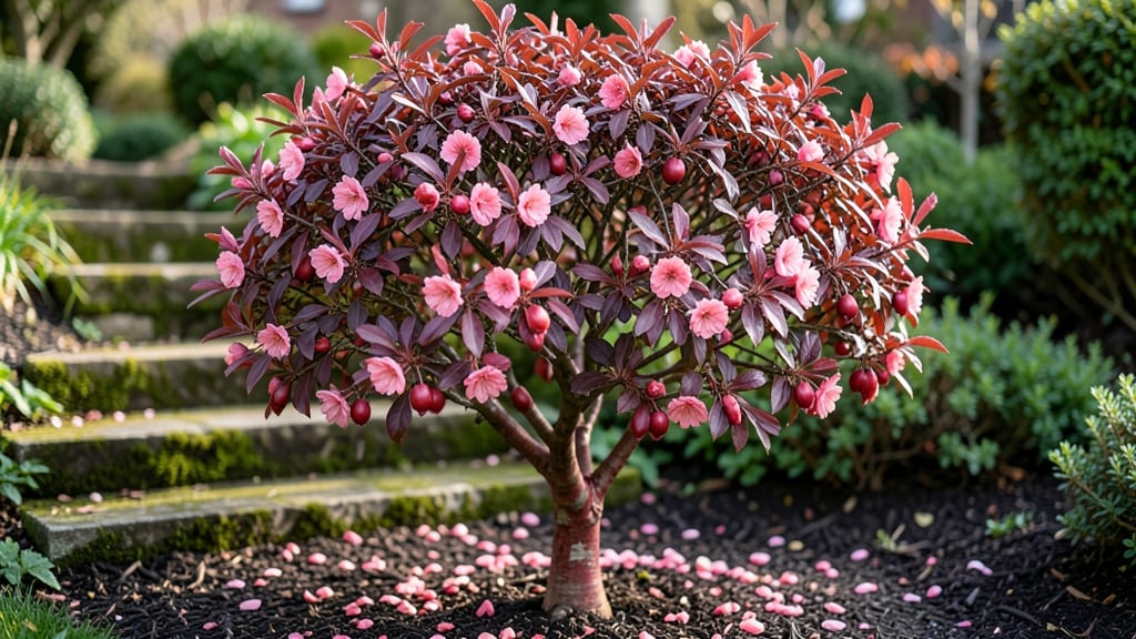 Flowering Red Plum Tree: Dormant Season Trimming for Heavy Blooms